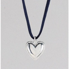 L.C.A Heart Velvet Necklace - Navy